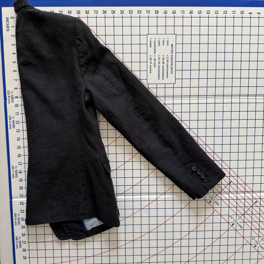 J. Crew Womens Regent Blazer 8 100% Linen Blue Classic Office Work Jacket - Picture 9 of 11